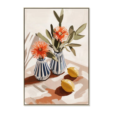 Showcasing Bilodora 60 x 90cm Framed Canvas - Natural AR12233-CLO Artwork by Calibre Furniturs