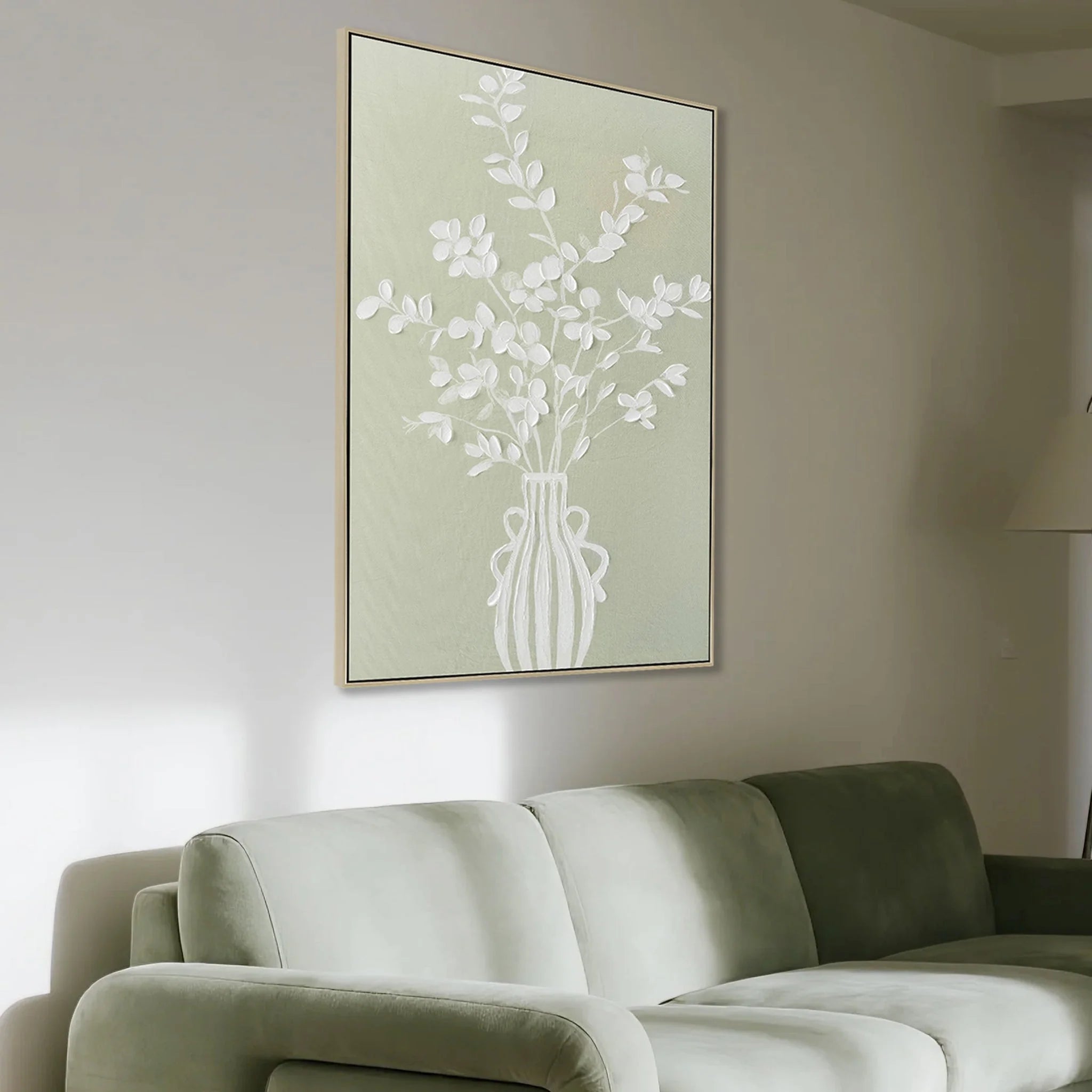 Showcasing Tabusena 60 x 90cm Framed Canvas - Natural AR12234-CLO Artwork by Calibre Furniturs