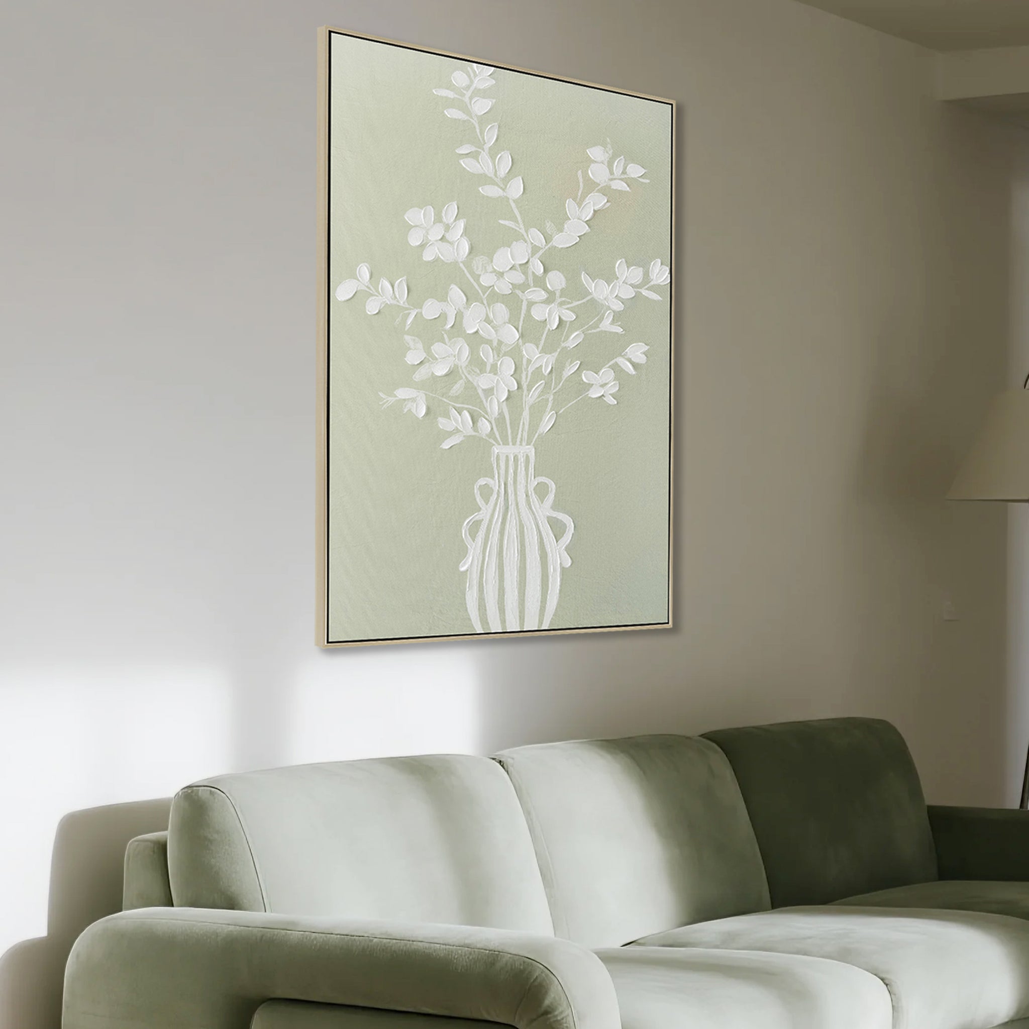 60 x 90cm Framed Canvas - Natural - image 3