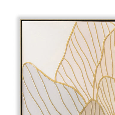 Showcasing Peguta 80 x 80cm Framed Canvas - Natural AR12235-CLO Artwork by Calibre Furniturs