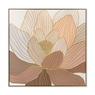 Showcasing Peguta 80 x 80cm Framed Canvas - Natural AR12235-CLO Artwork by Calibre Furniturs