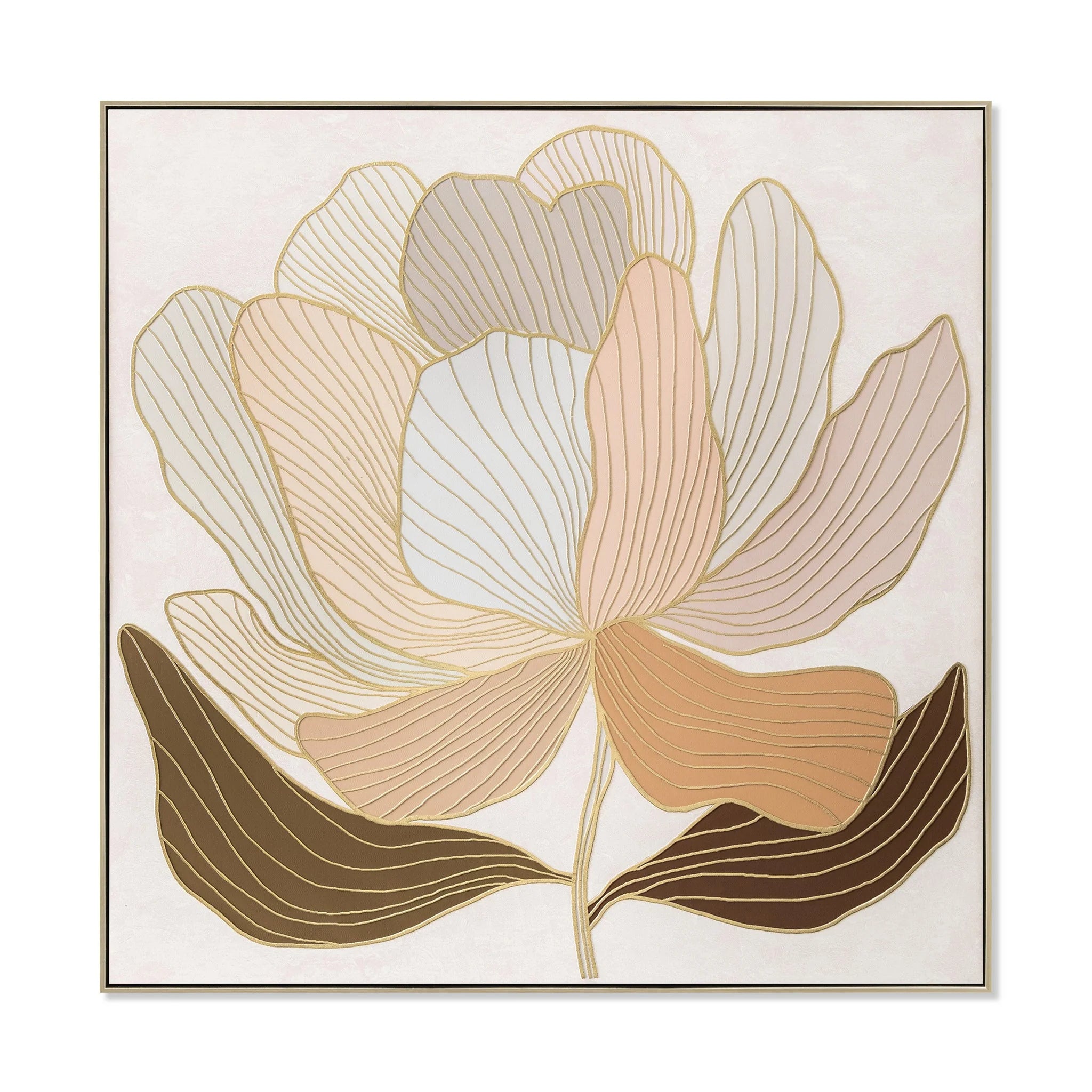 Showcasing Konilo 80 x 80cm Framed Canvas - Natural AR12236-CLO Artwork by Calibre Furniturs