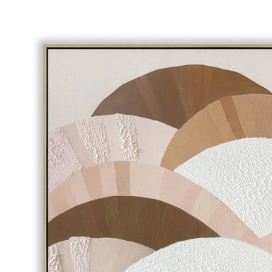 Showcasing Rikomila 80 x 80cm Framed Canvas - Natural AR12237-CLO Artwork by Calibre Furniturs