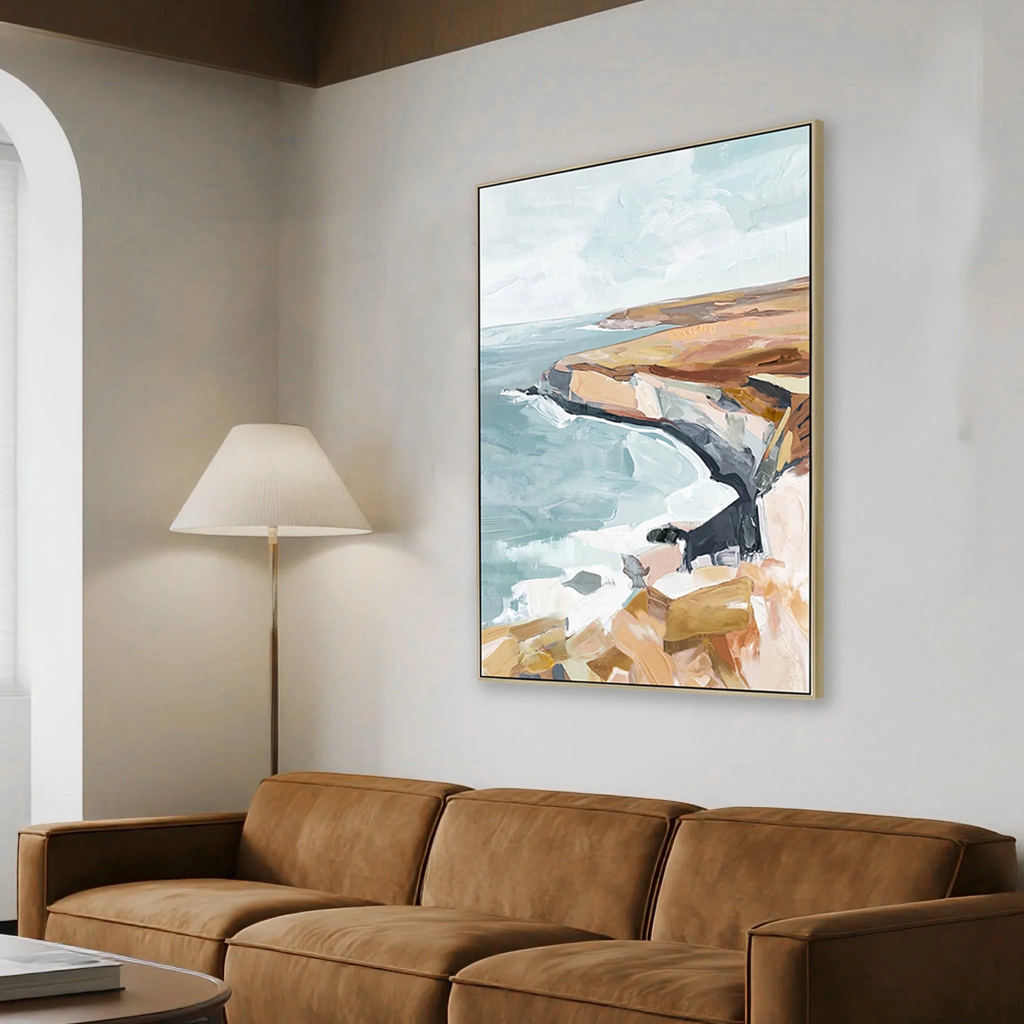 Showcasing Valavera 80 x 120cm Framed Canvas - Natural AR12241-CLO Artwork by Calibre Furniturs