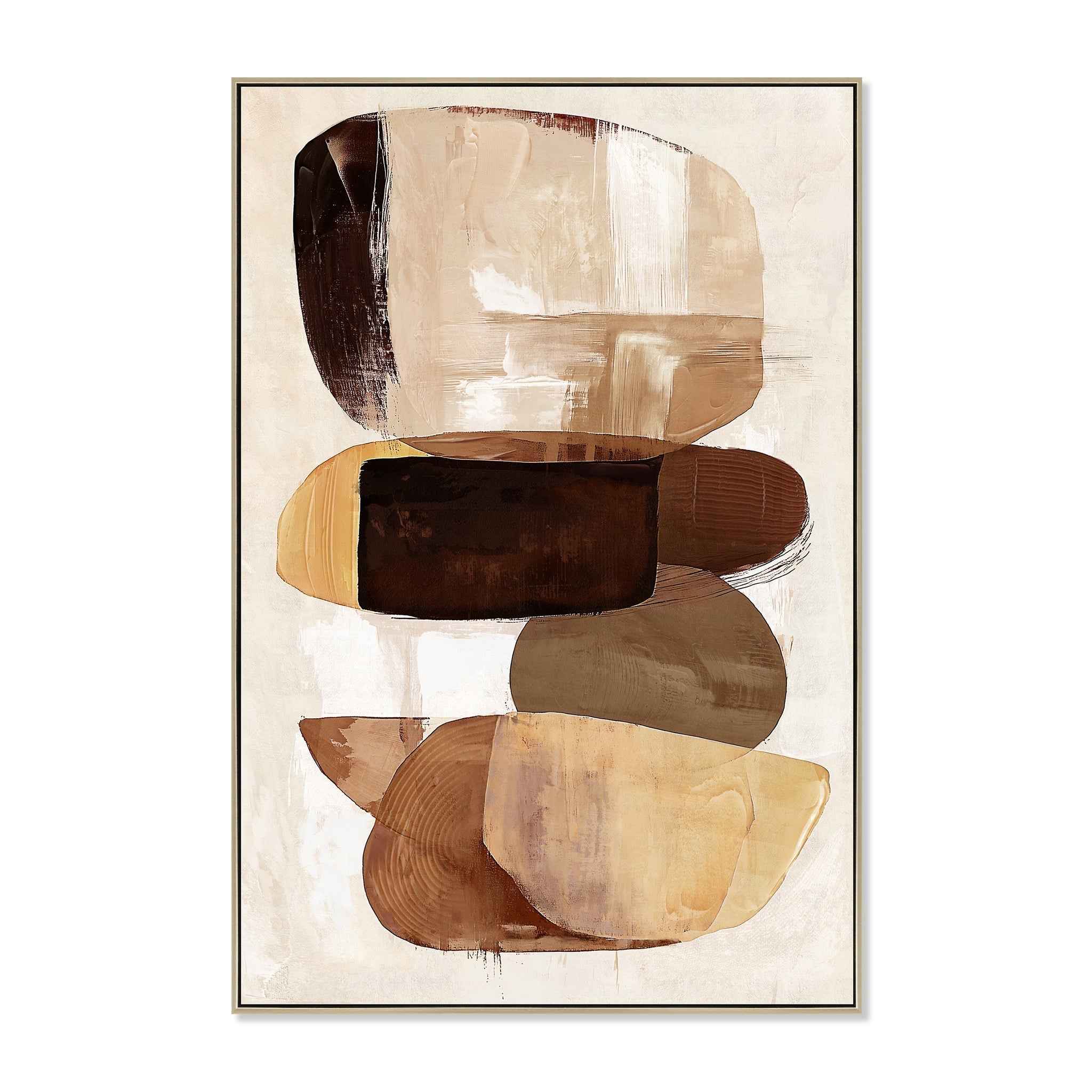 80 x 120cm Framed Canvas - Natural