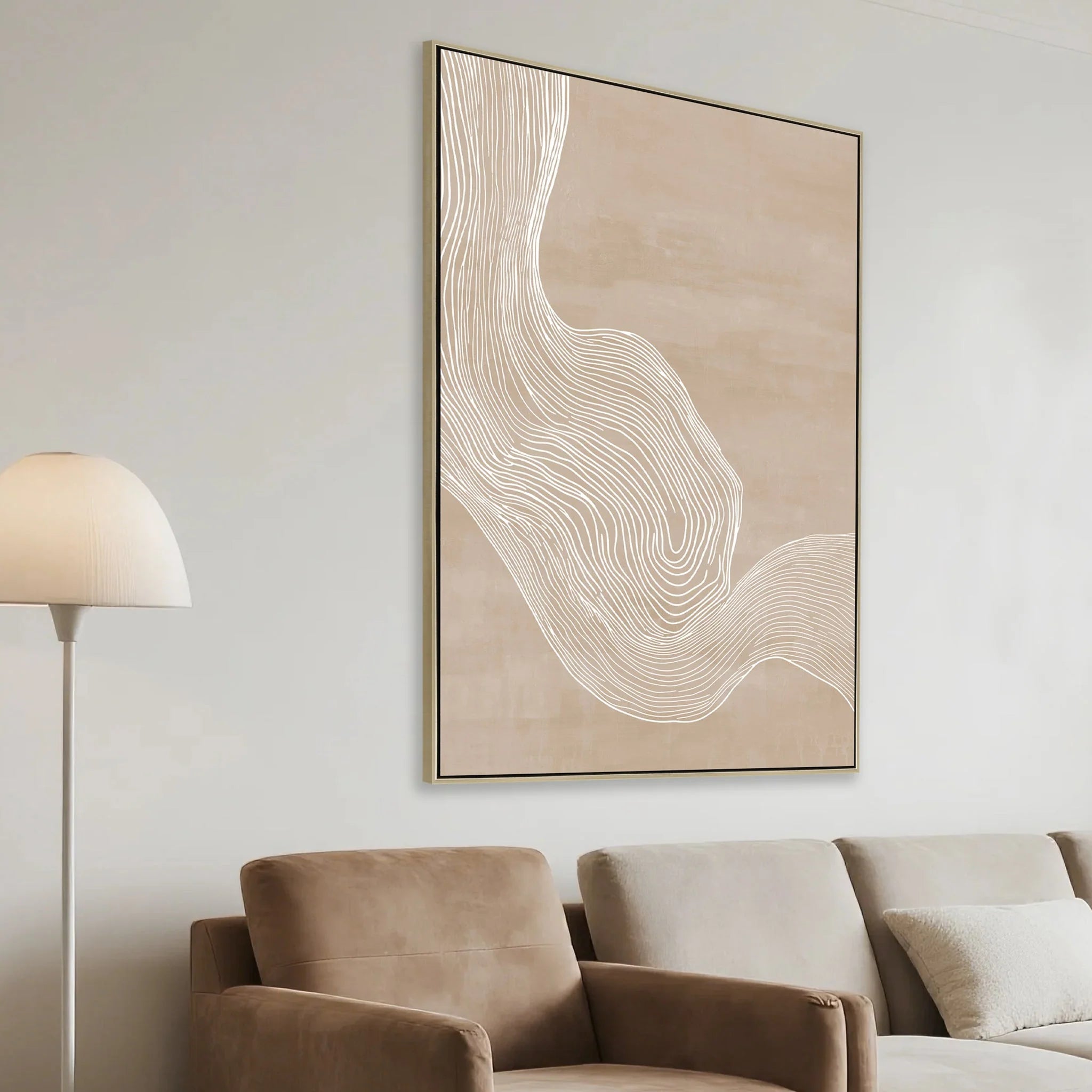 Showcasing Pelivana 80 x 120cm Framed Canvas - Natural AR12250-CLO Artwork by Calibre Furniturs