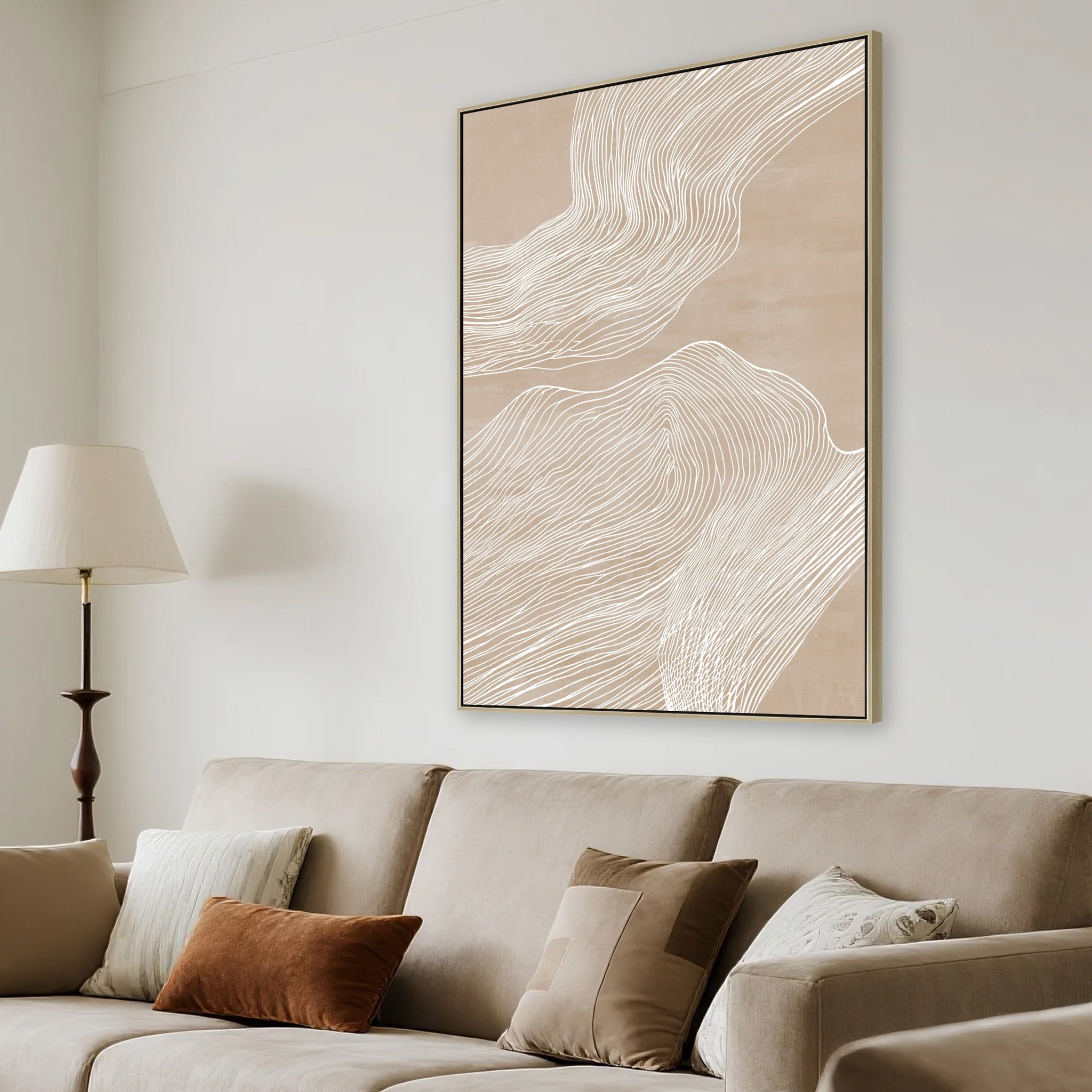 80 x 120cm Framed Canvas - Natural - image 3