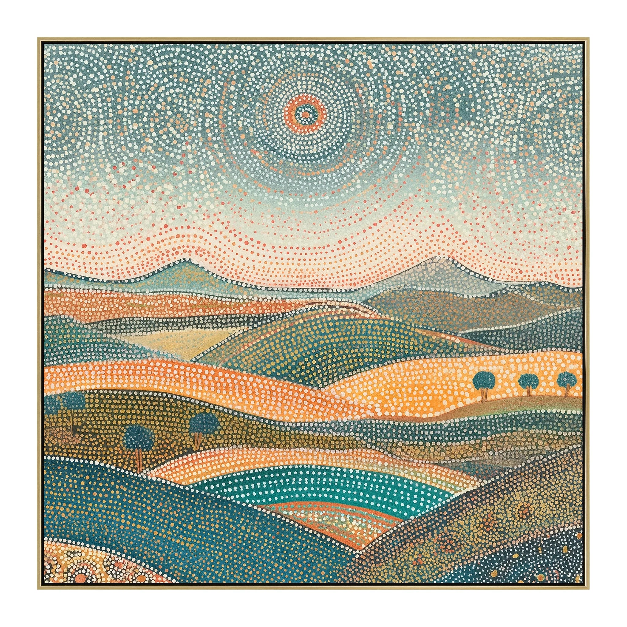 Showcasing Bitamila 80 x 80cm Framed Canvas - Light Natural AR12311-CLO Artwork by Calibre Furniturs