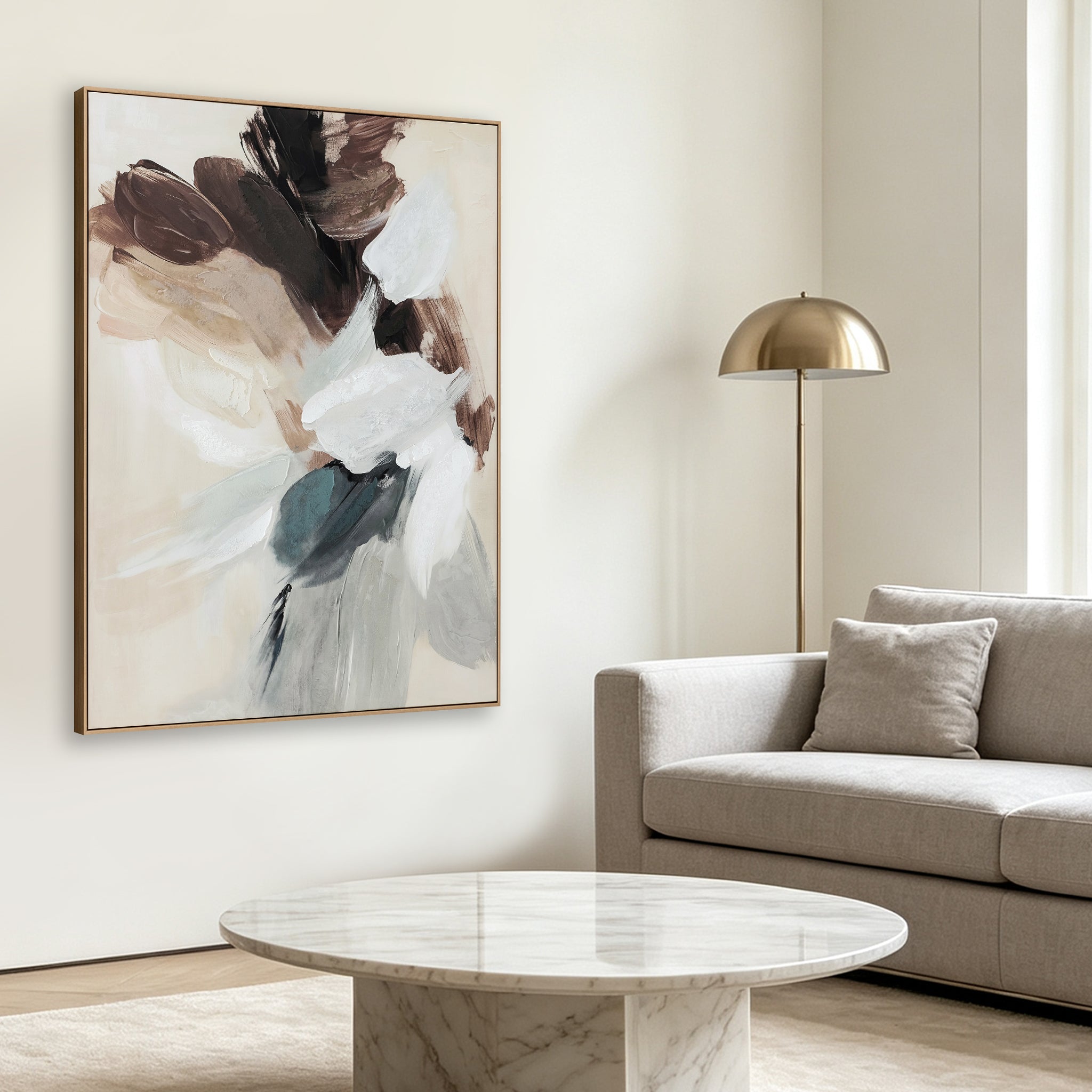 CAR12732-CLO 150 x 120cm Framed Canvas - Natural