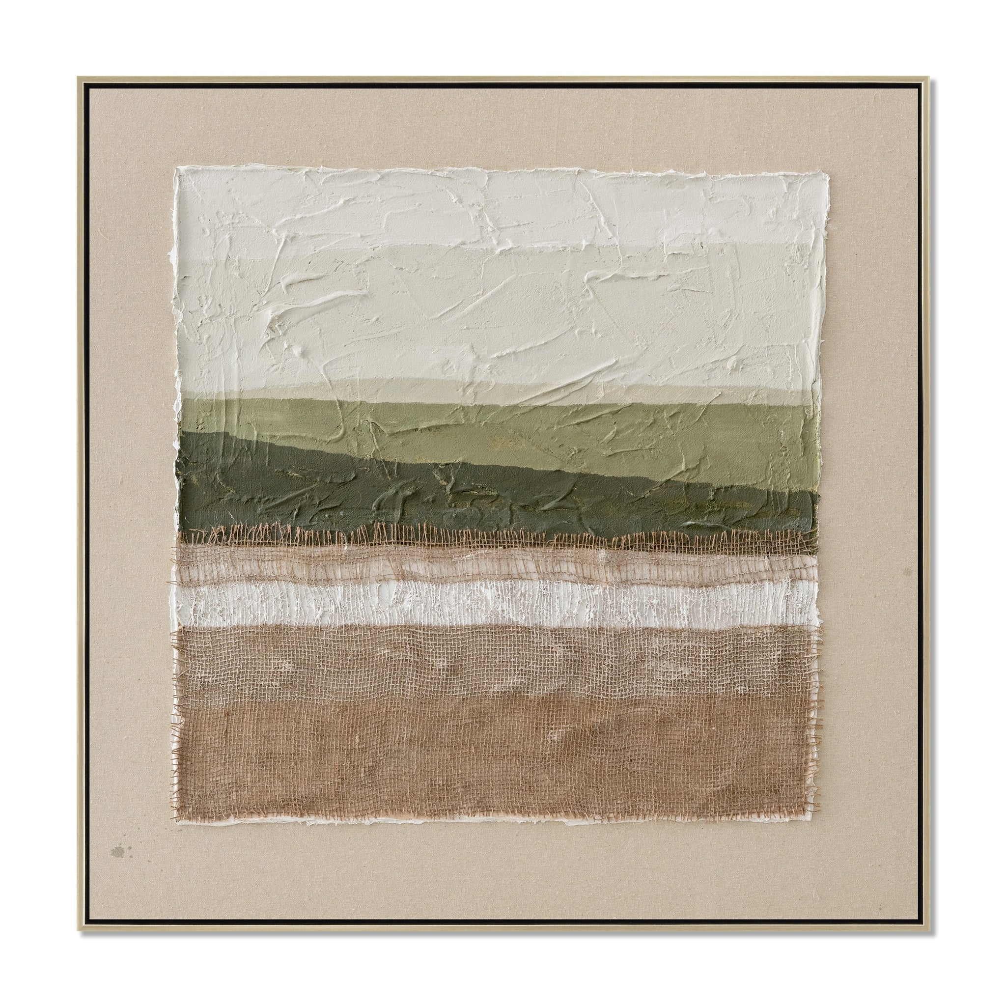 CAR12836-CLO 100 x 100cm Framed Canvas - Natural