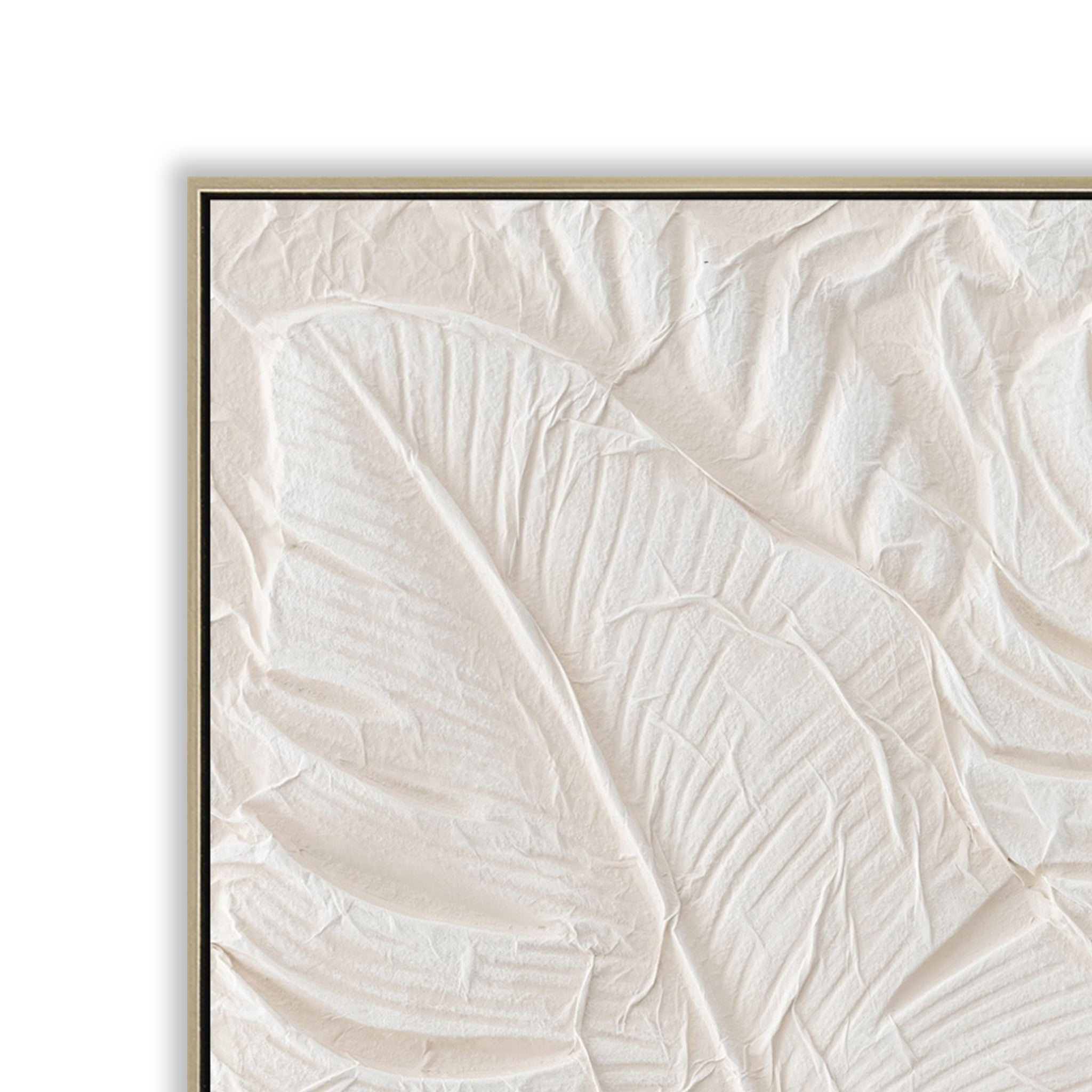 80 x 120cm Framed Canvas - Natural - Virelle Emboss Range