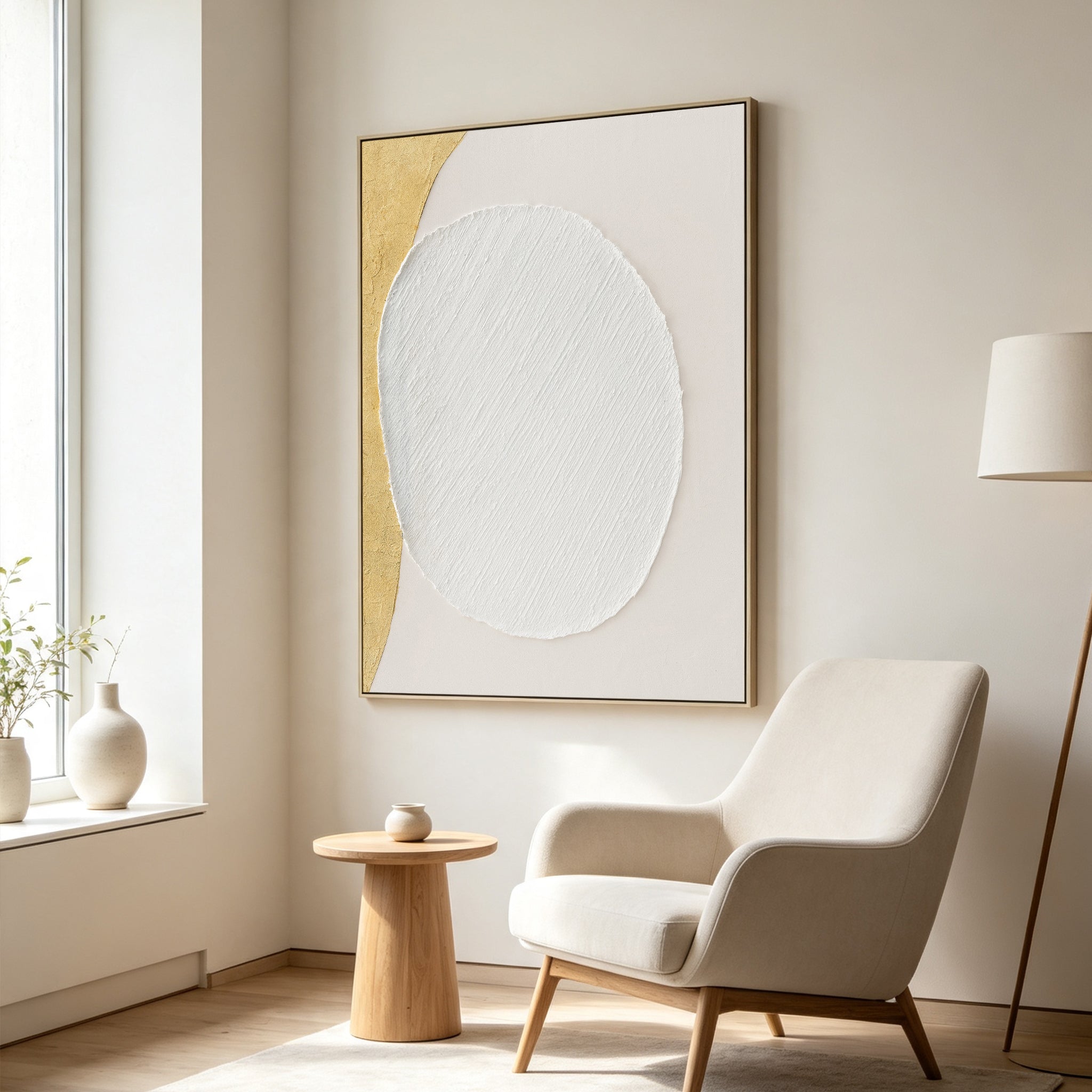 CAR12840-CLO 80 x 100cm Framed Canvas - Natural