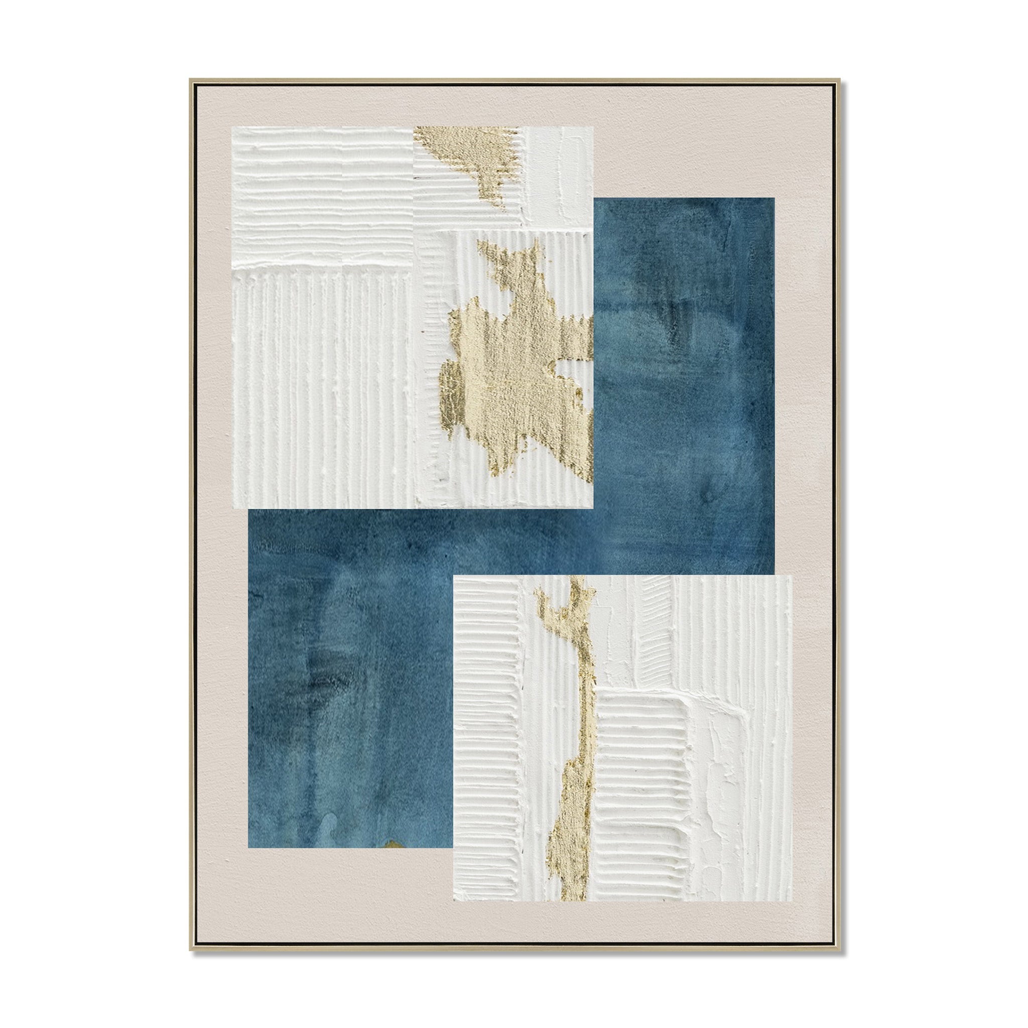 90 x 120cm Framed Canvas - Natural