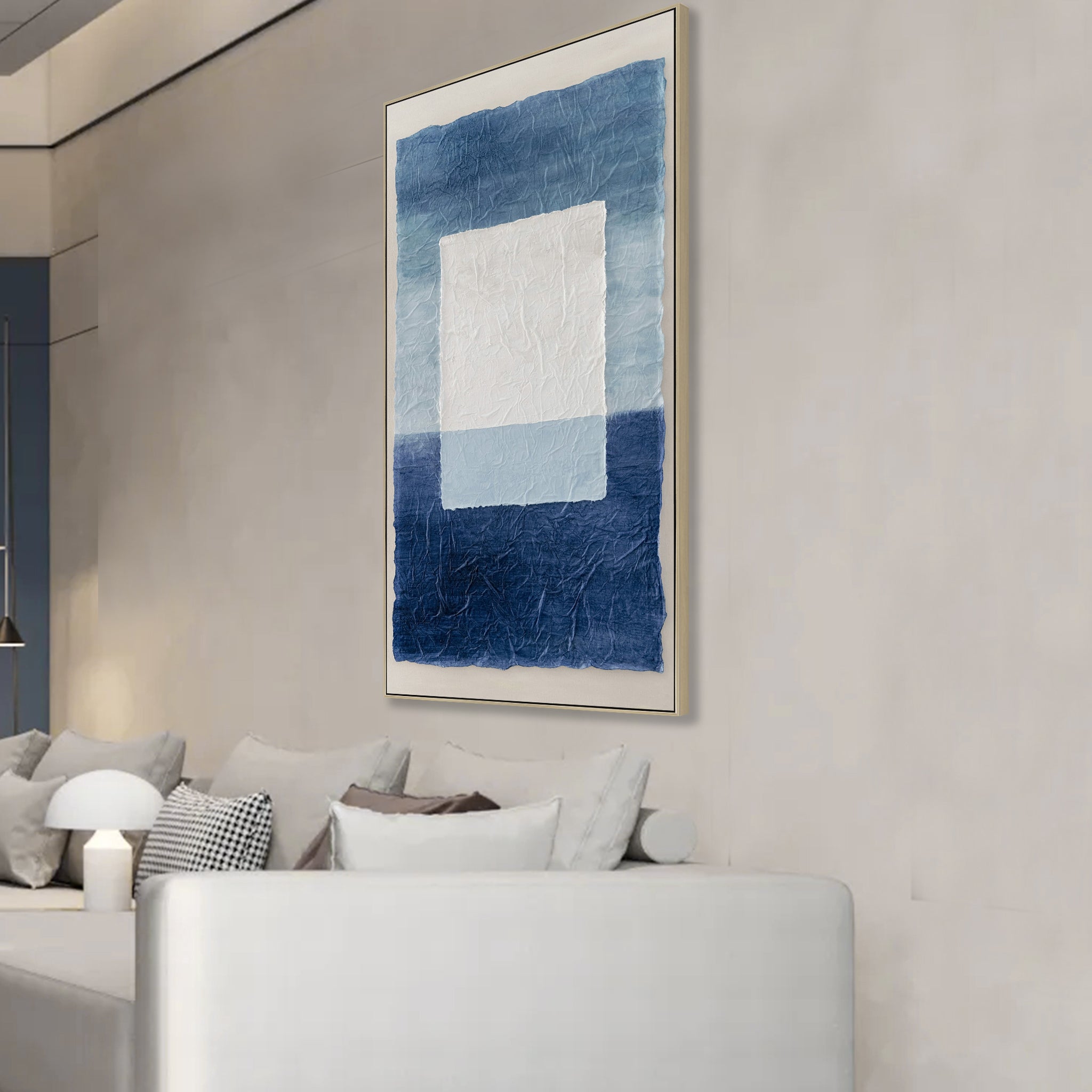 60 x 120cm Framed Canvas - Natural