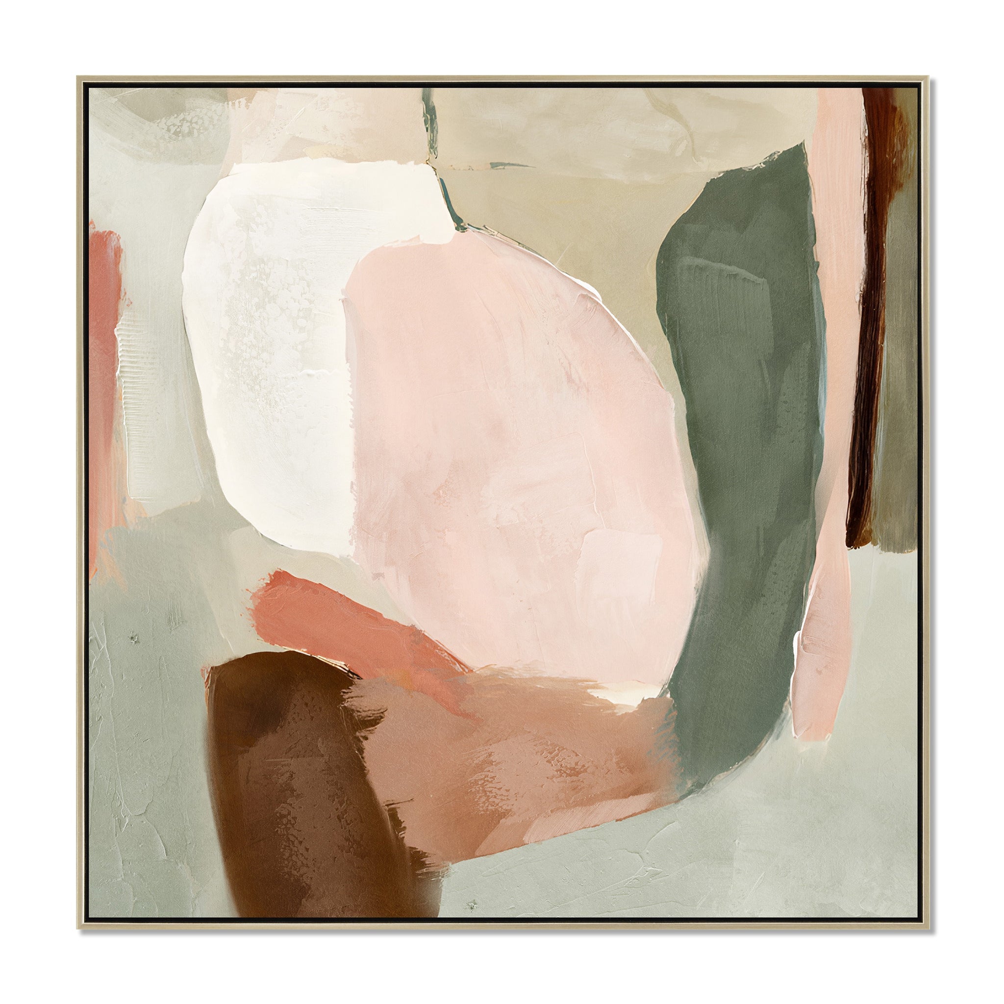80 x 80cm Framed Canvas - Natural - Estara Assembly Range