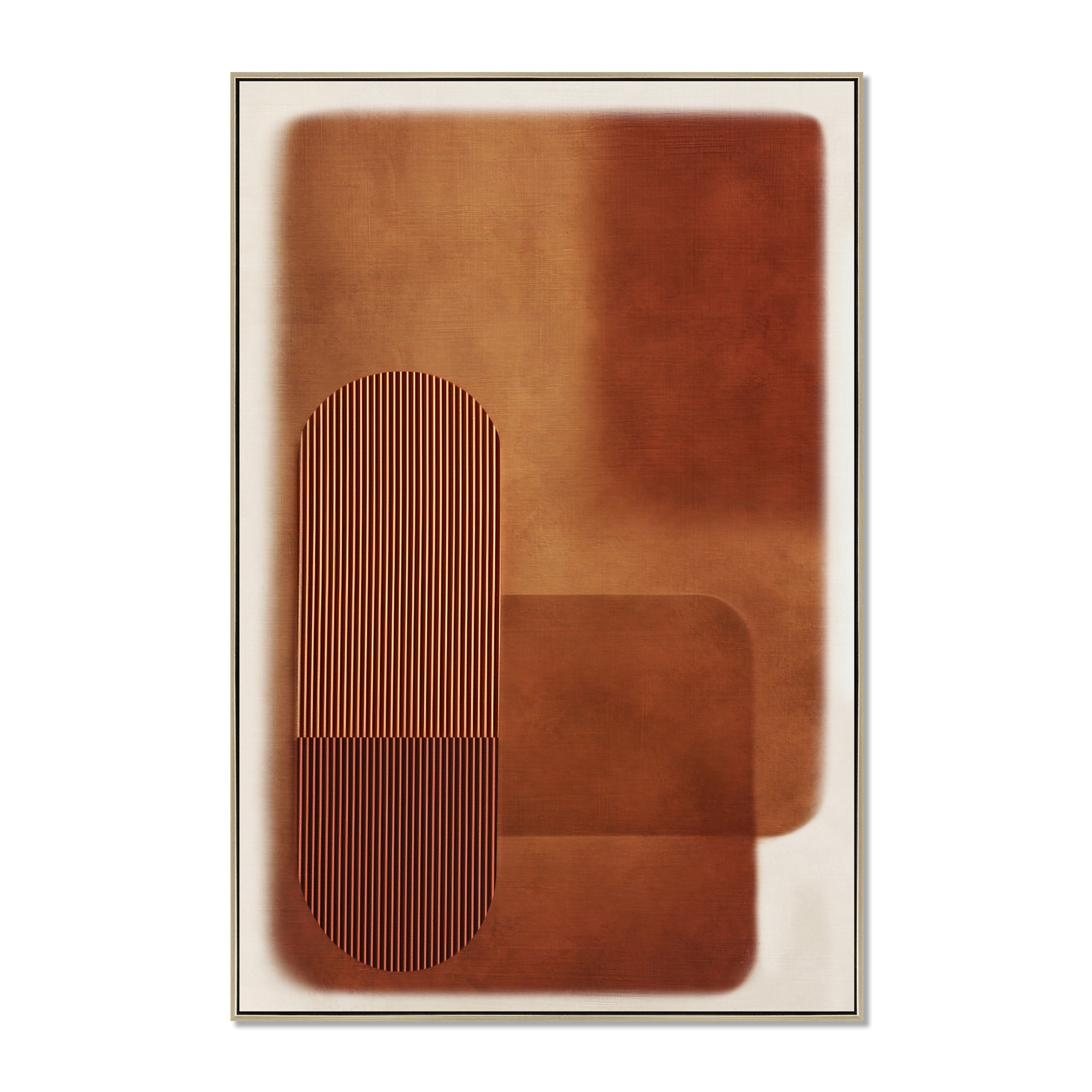 Style A 60 x 90cm Framed Canvas - Natural