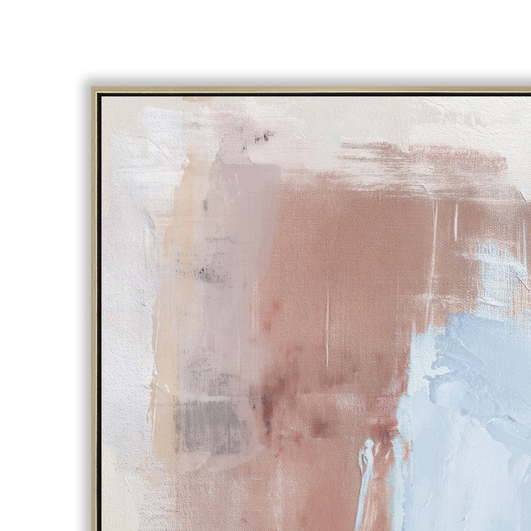 60 x 90cm Framed Canvas - Natural - Palora Abstract Range