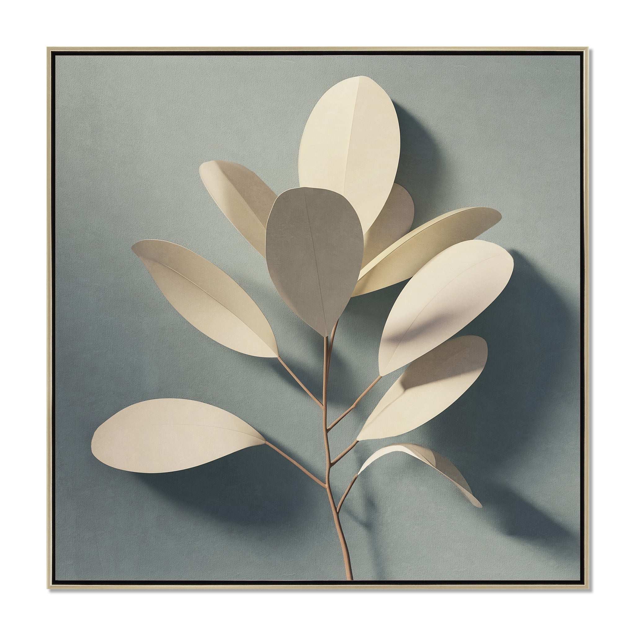 Style B 40 x 40cm Framed Canvas - Natural