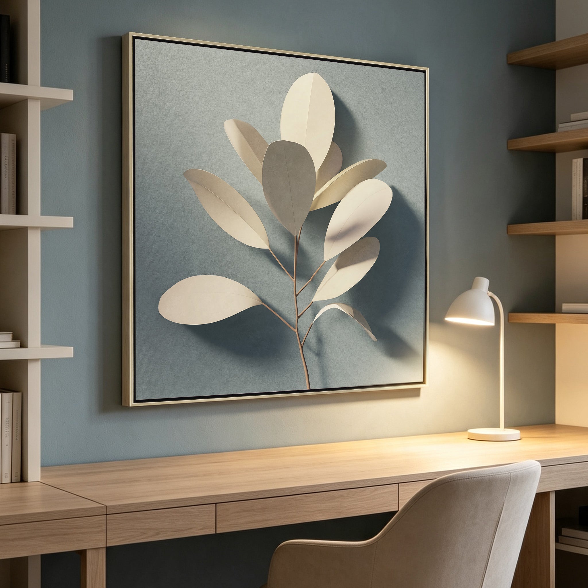 CAR12859-CLO Style B 40 x 40cm Framed Canvas - Natural