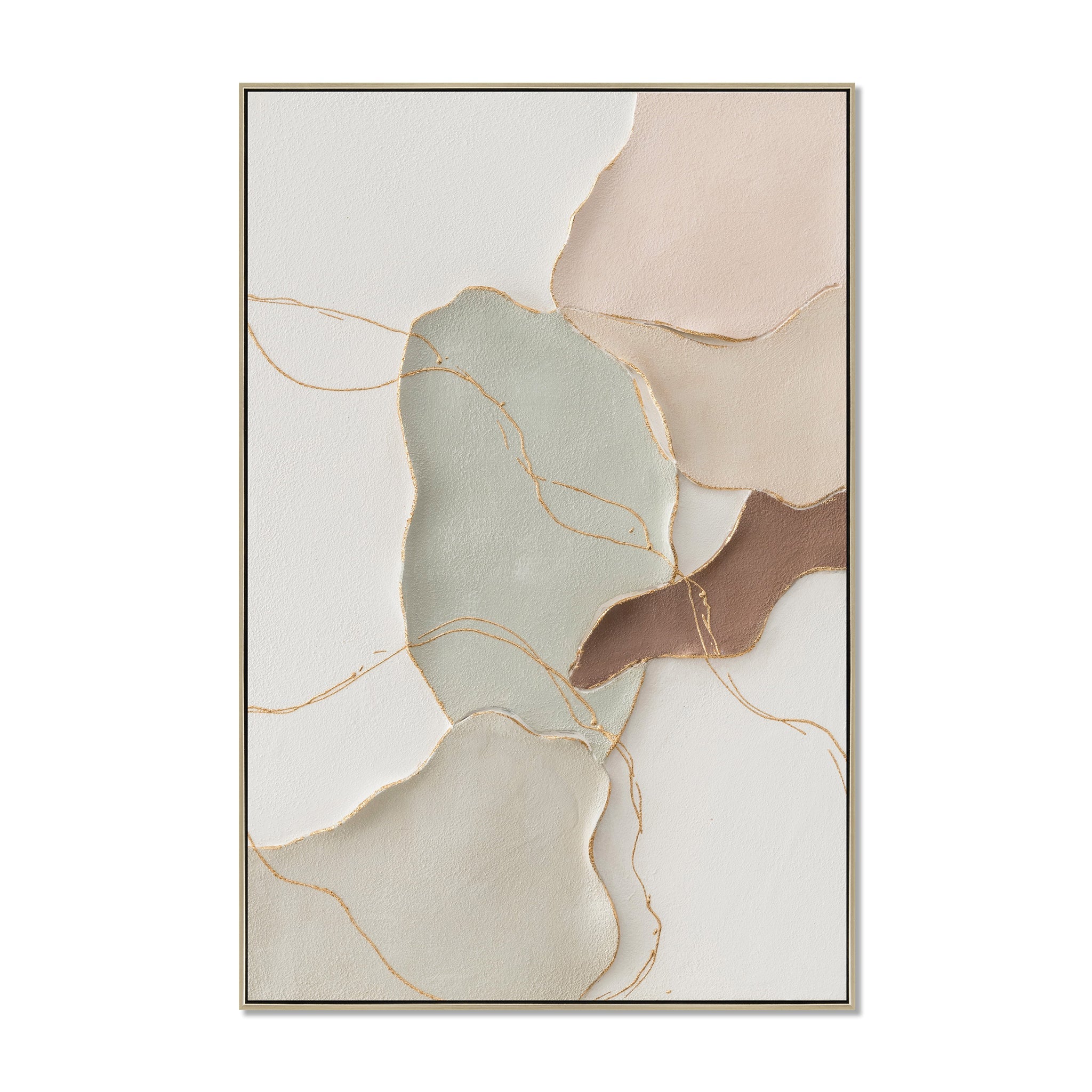 Style B 60 x 90cm Framed Canvas - Natural - Emmeline Stones Range