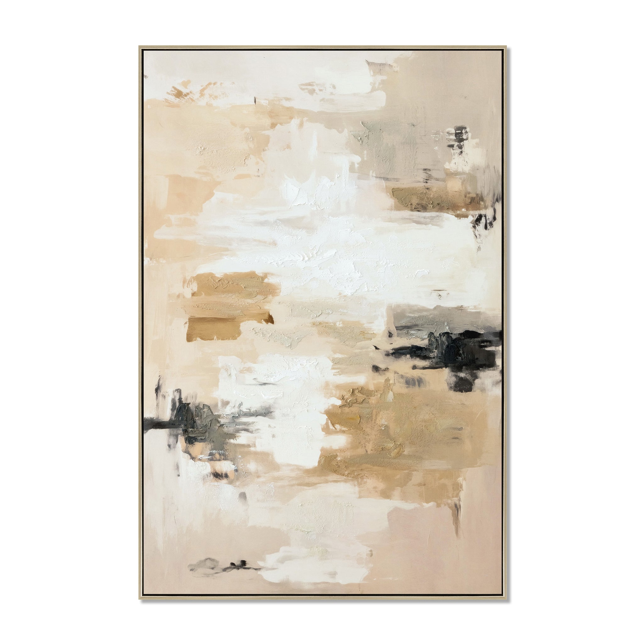 80 x 120cm Framed Canvas - Natural - Brenner Composition Range