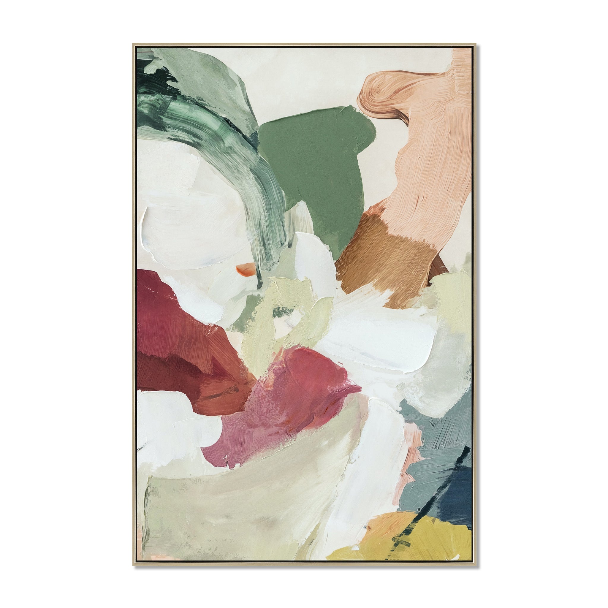 80 x 120cm Framed Canvas - Natural - Tobin Brushwork Range