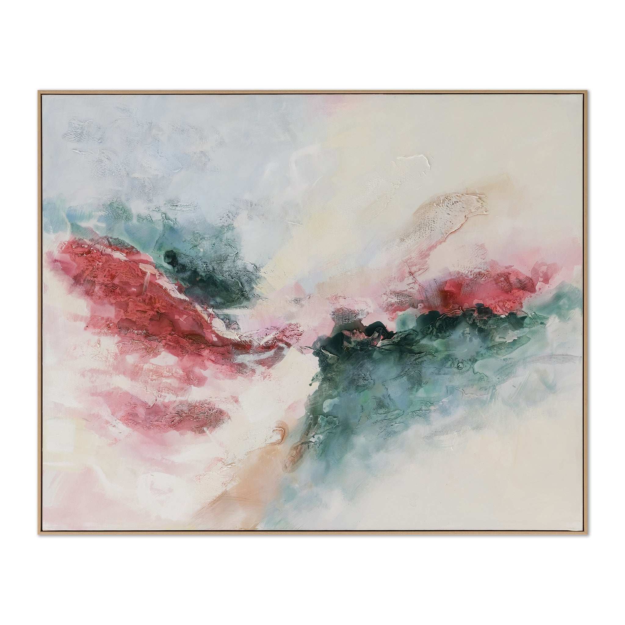 150 x 120cm Framed Canvas - Natural - Aurora Rosa