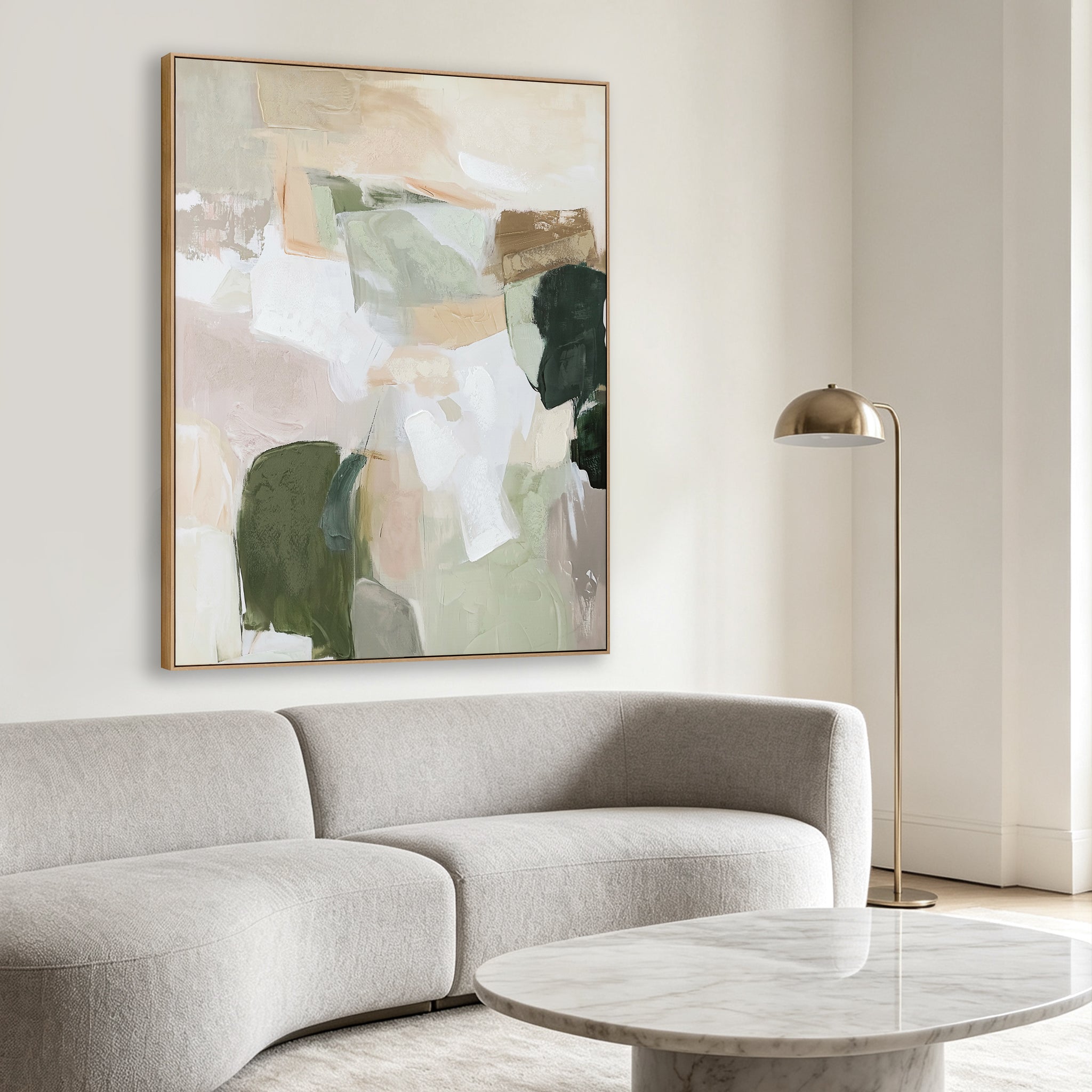 CAR12874-CLO 150 x 120cm Framed Canvas - Natural