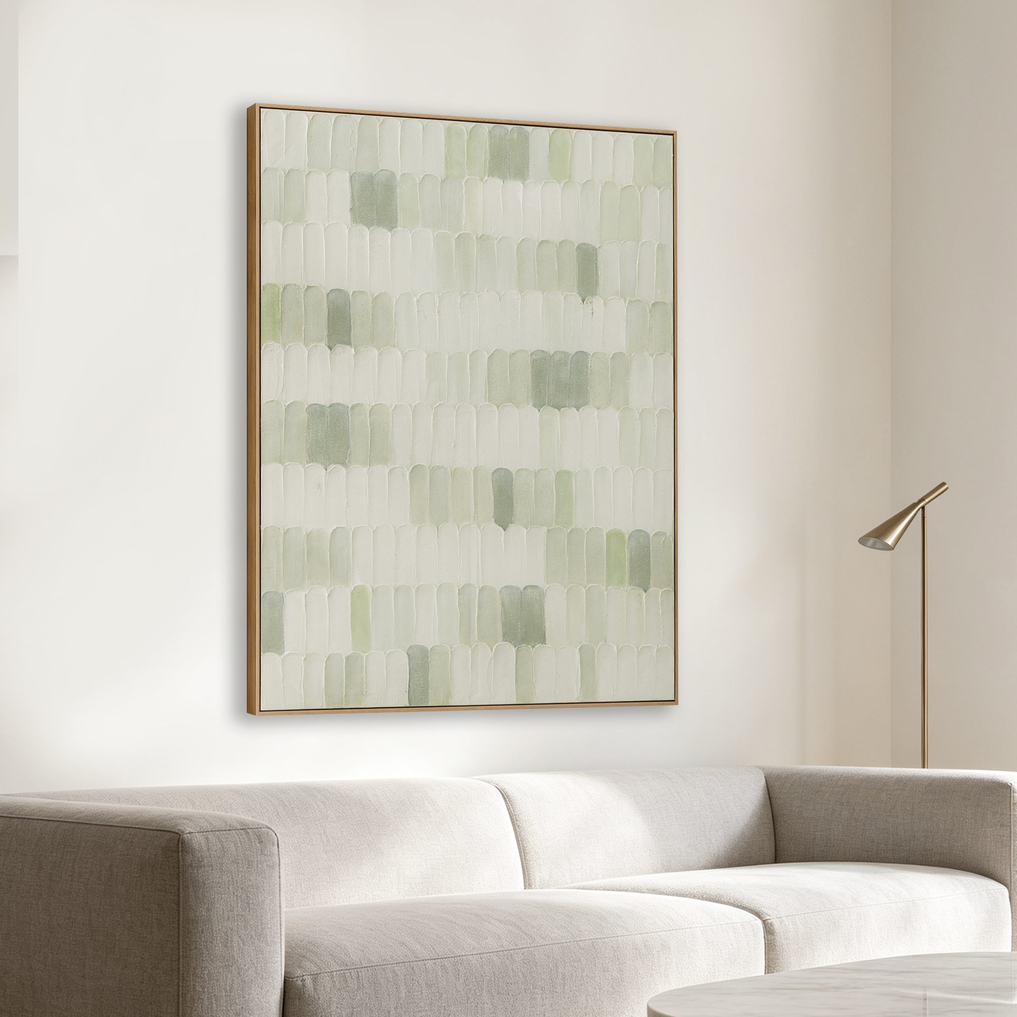120 x 150cm Framed Canvas - Natural