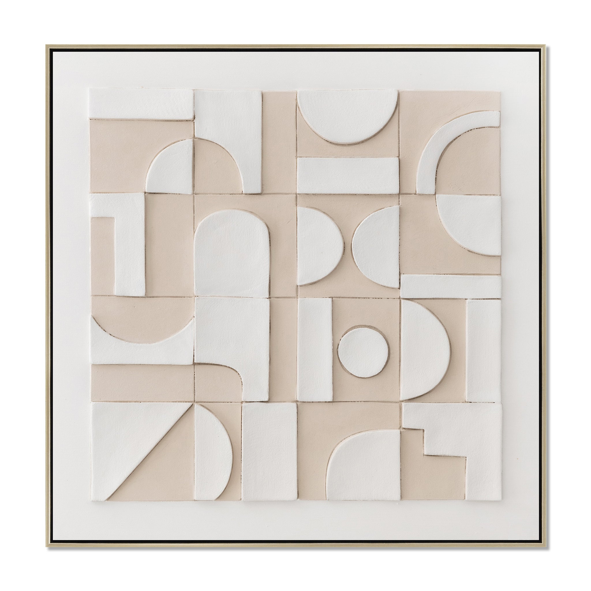 CAR12890-CLO 120 x 120cm Framed Canvas - Natural