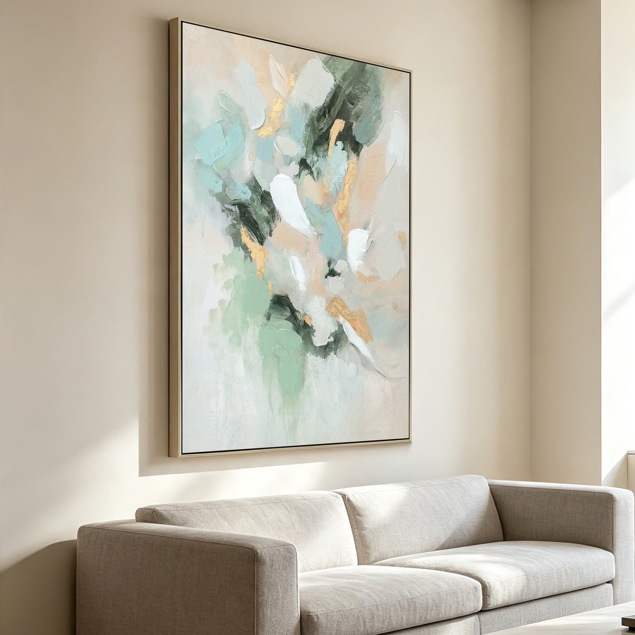 CAR12891-CLO 80 x 120cm Framed Canvas - Natural