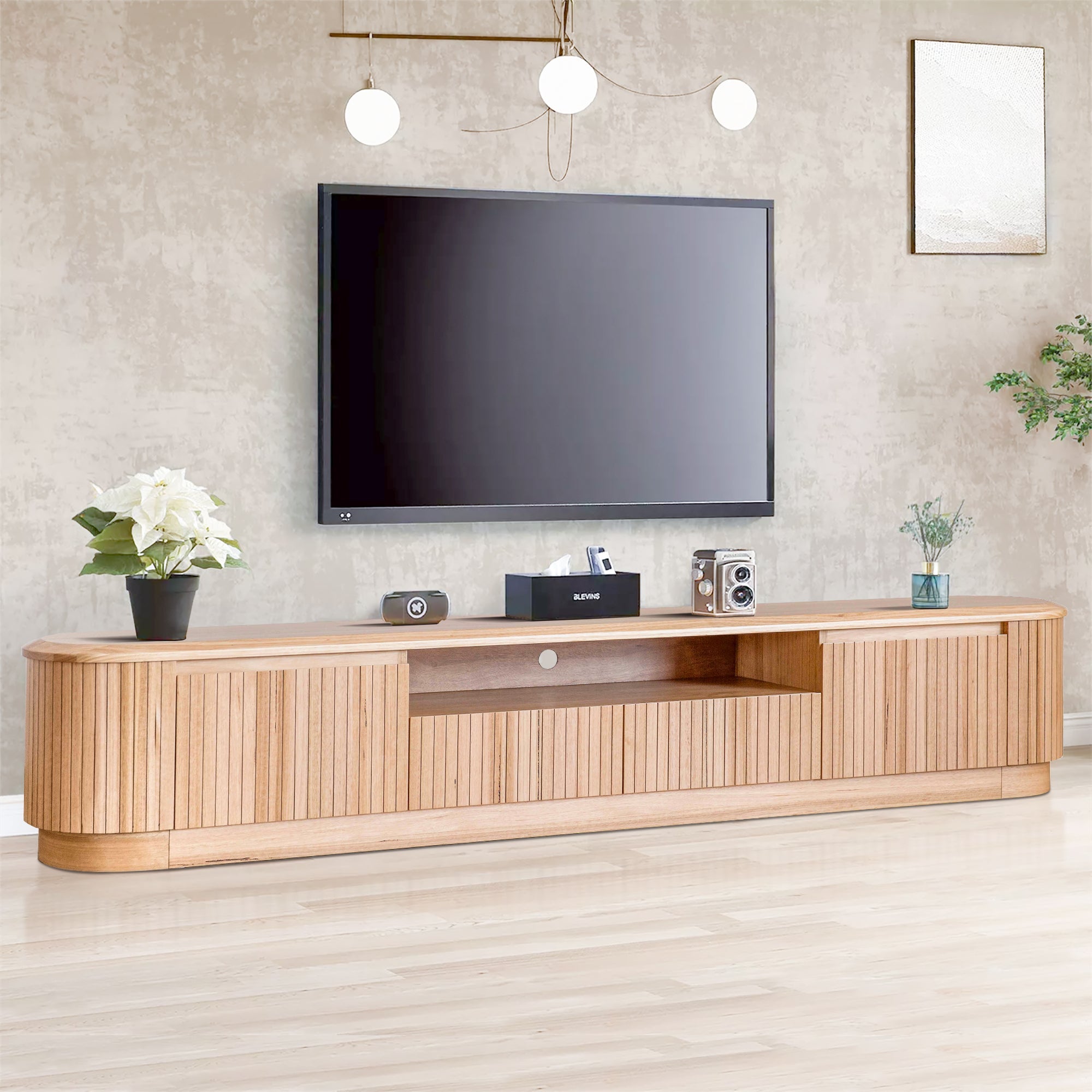 Bo 2.4m TV Entertainment Unit - Natural Ash