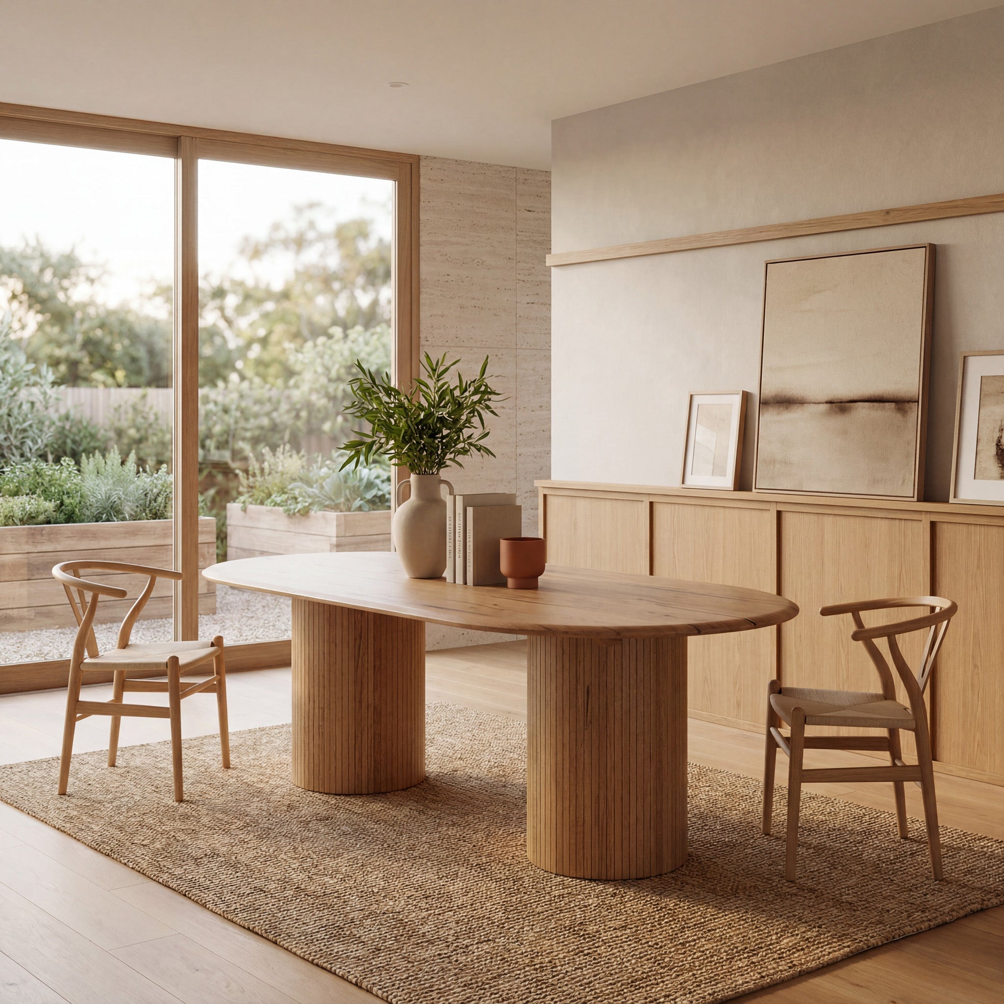CDT8764-MA 2.4m Oval Dining Table - Natural