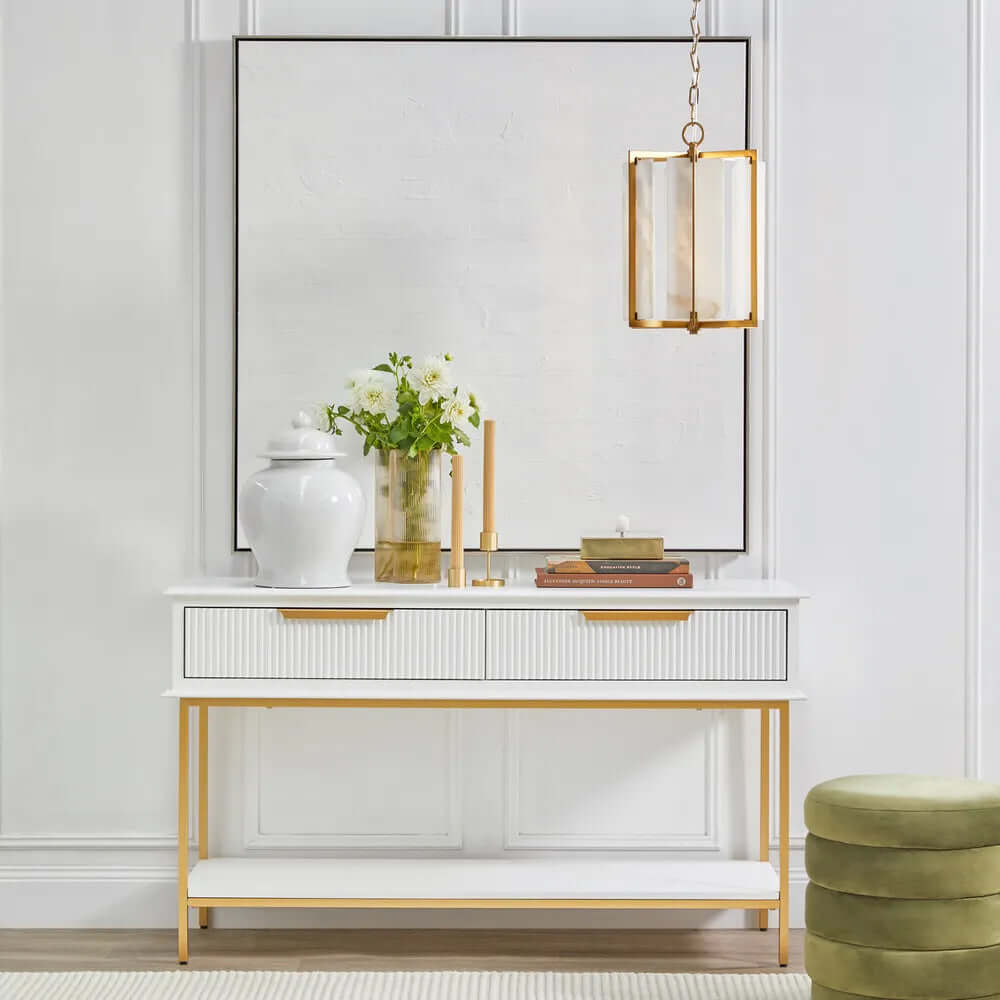 Aimee Console Table - Small White