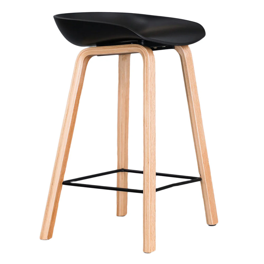 Claire Bar Stool - Black And Natural
