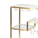 Glass Bar Cart - Brushed Gold Base - image 4