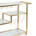 Glass Bar Cart - Brushed Gold Base - image 5