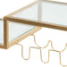 Glass Bar Cart - Brushed Gold Base - image 7