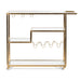 Glass Bar Cart - Brushed Gold Base - image 3