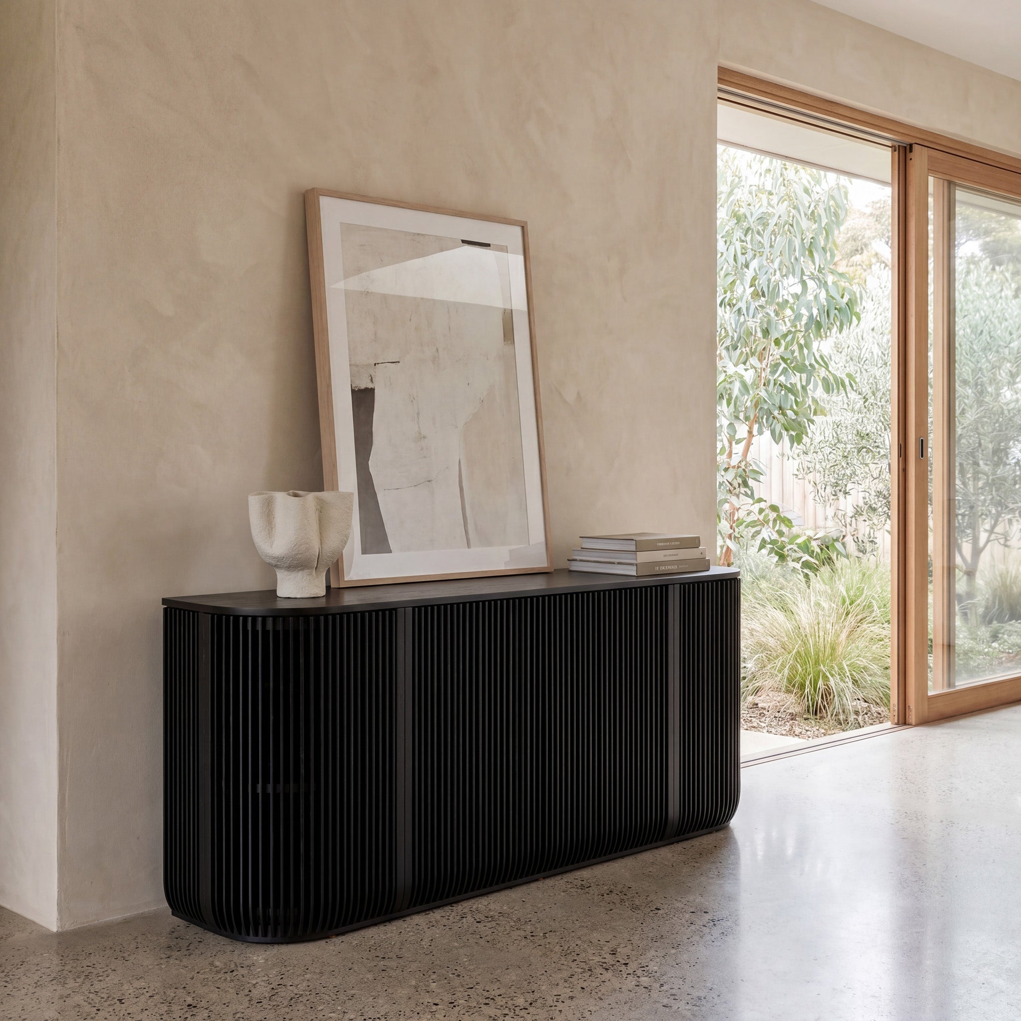 1.73m Sideboard Unit - Black Stain - image 2