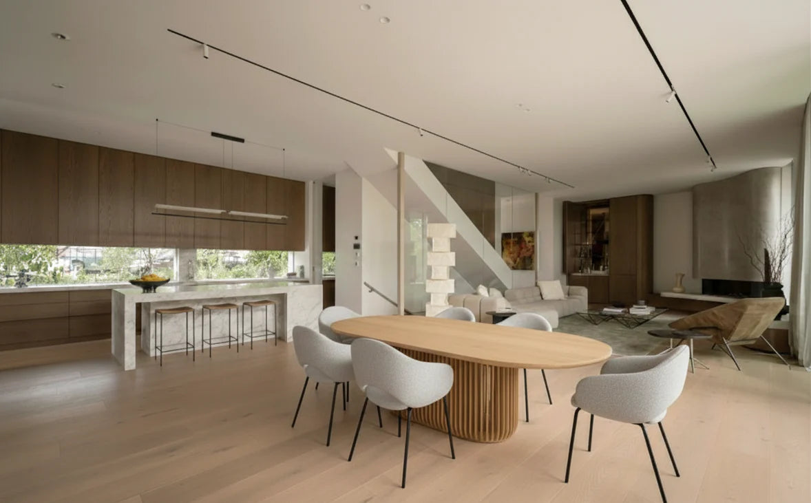 Showcasing Namonilo 2.8m Oval Dining Table - Natural DT10672-CU Dining Table by Calibre Furniturs
