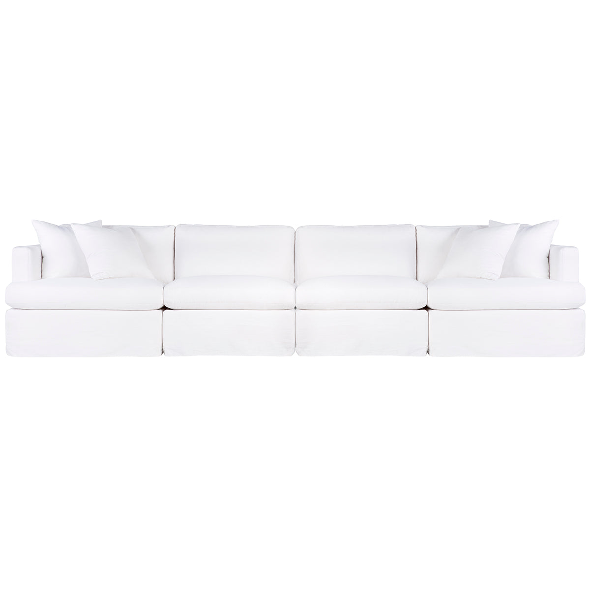 Birkshire Slip Cover Modular Sofa - White Linen Option 4