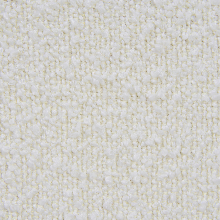 King Sized Bed Frame - Ivory White Boucle with Storage