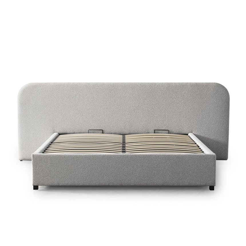 King Sized Bed Frame - Clay Grey with storage
