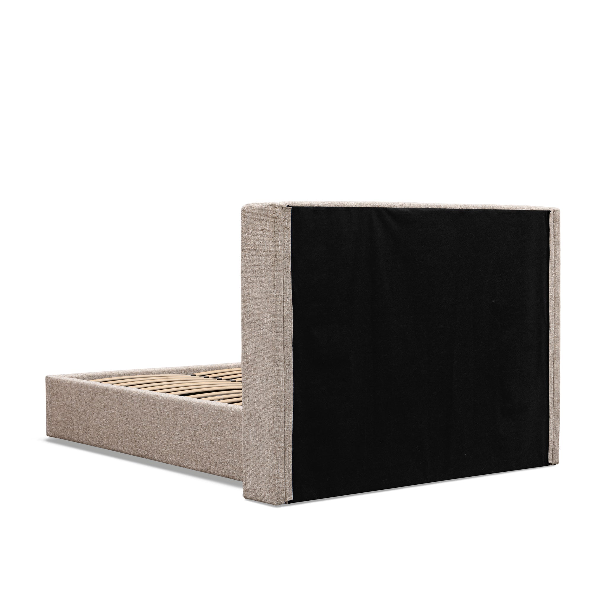 CBD10497-MI King Wide Base Bed Frame - Pale Beige