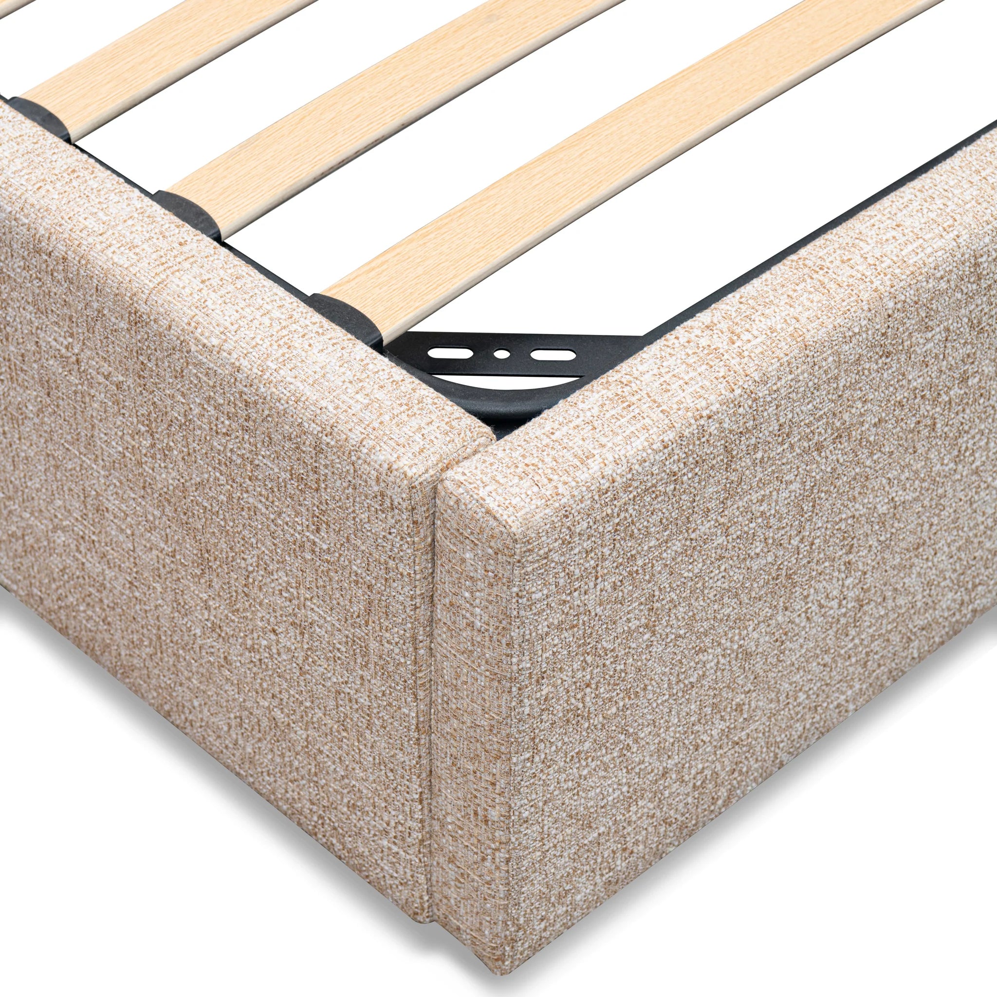 Daremora King Wide Base Bed Frame - Pale Beige