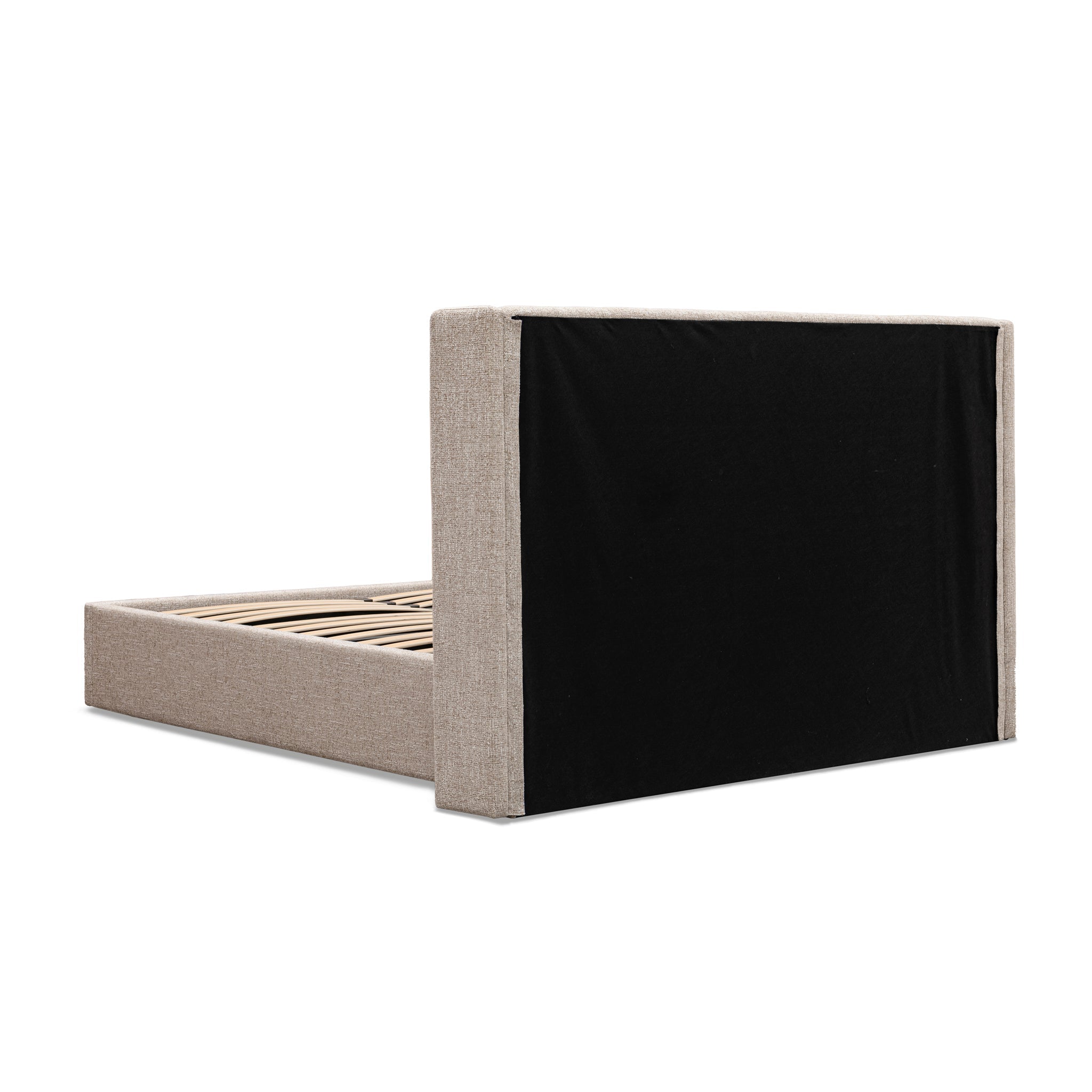 Queen Wide Base Bed Frame - Pale Beige