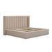 Showcasing Temana Queen Wide Base Bed Frame - Pale Beige BD10498-MI Bed Frame by Calibre Furniturs
