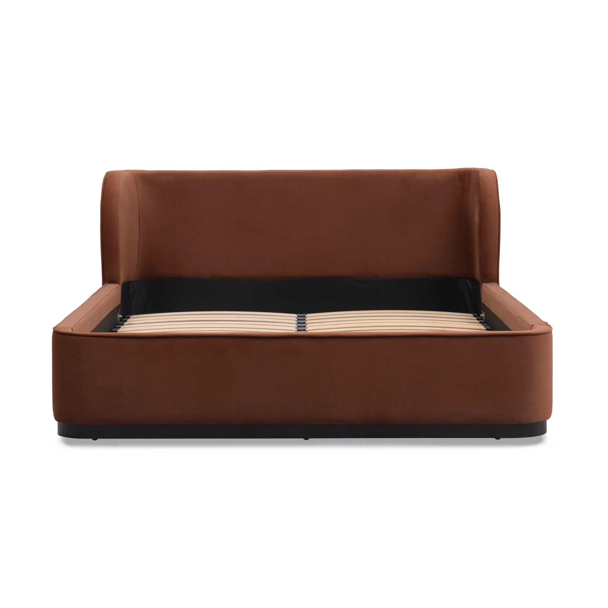 Lupevera Queen Bed Frame - Burnt Maroon