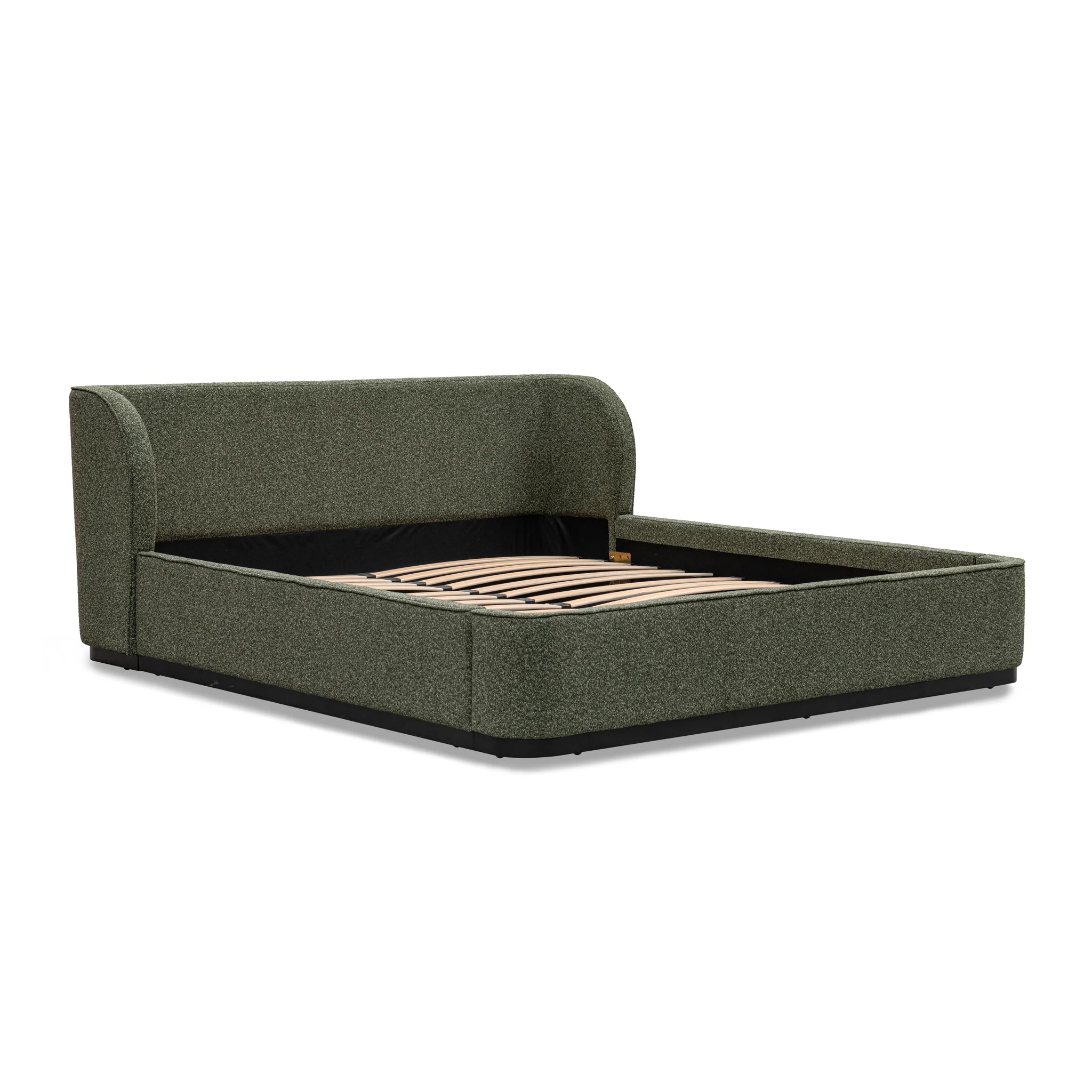 Showcasing Kalula King Bed Frame - Hunter Green BD10501-MI Bed Frame by Calibre Furniturs